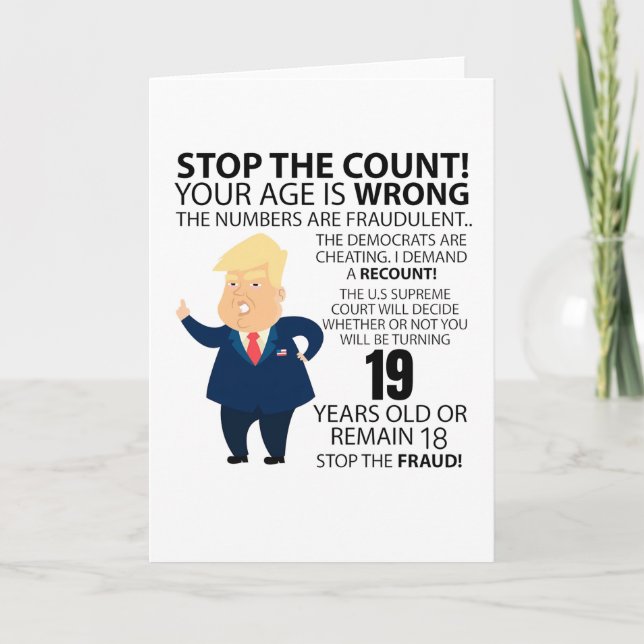Carte Funny 19th Year Birthday Present Happy Birth year (Devant)