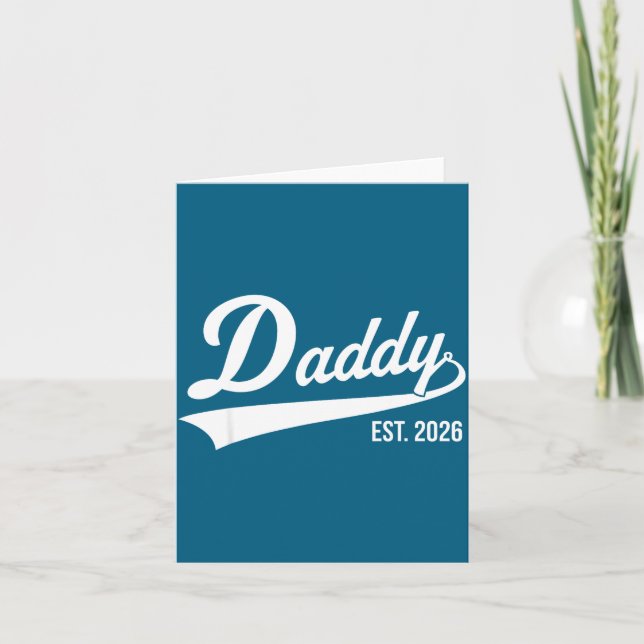 Carte Funny 1st Time Dad Est 2026 New Dad New First Fath (Devant)