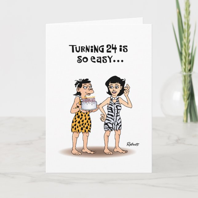Carte Funny 24e anniversaire (Devant)