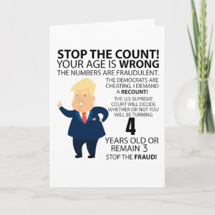 Carte Funny 4e année Anniversaire présent Bonne année de