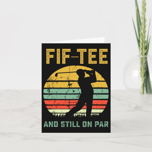 Carte Funny 50e Anniversaire Golf Pun Golfing 50 ans G (Devant)