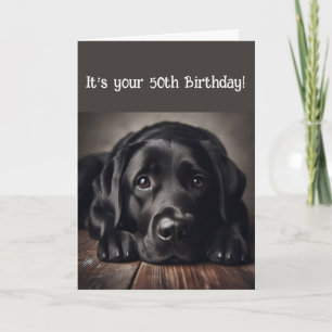 Carte Funny 50e anniversaire, Labrador Retriever