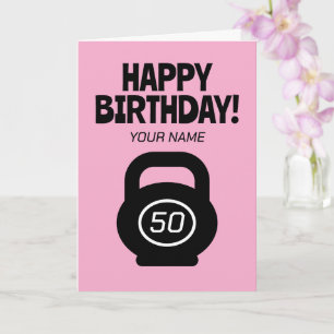 Carte Funny 50th Birthday card pour fille en forme