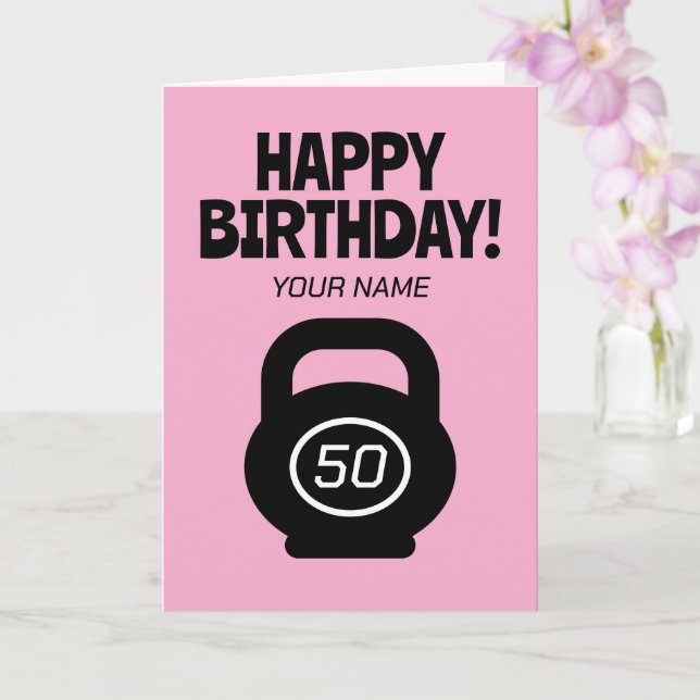 Carte Funny 50th Birthday card pour fille en forme (Orchidée)