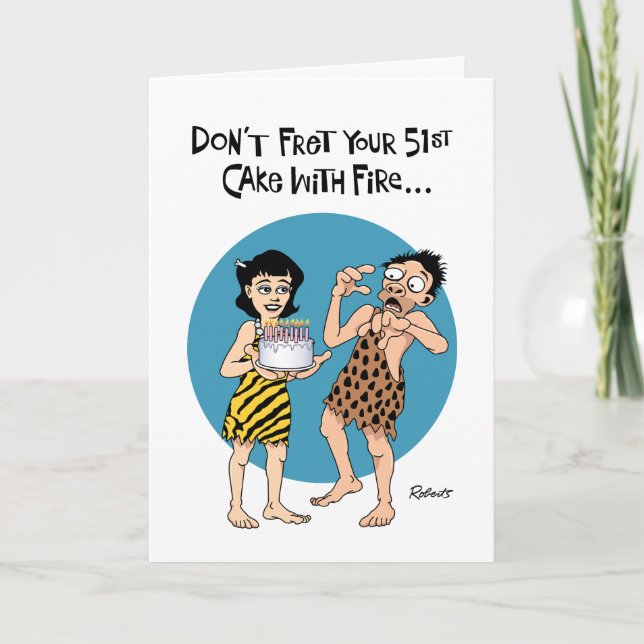 Carte Funny 51ème anniversaire (Devant)