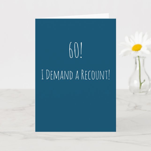 Carte Funny 60e anniversaire (Petite plante)