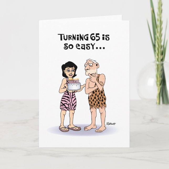 Carte Funny 65e anniversaire (Devant)