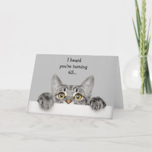 Carte Funny 65e anniversaire Cat Age a des avantages