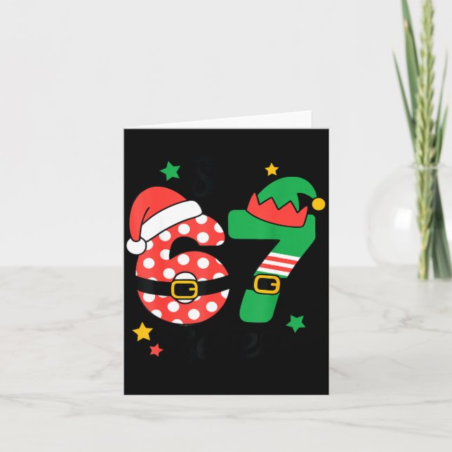 Carte Funny 67 Christmas Costume Pajamas Holiday Outfit  (Devant)