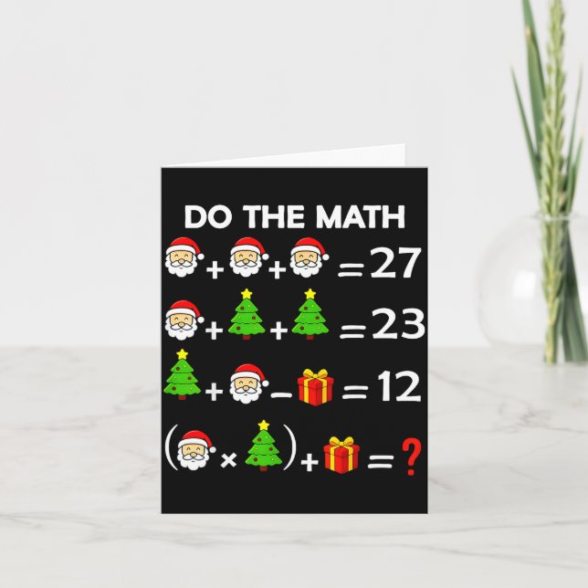 Carte Funny 67 Meme Christmas Math Teacher Santa Six Sev (Devant)