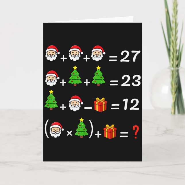 Carte Funny 67 Meme Christmas Math Teacher Santa Six Sev (Devant)