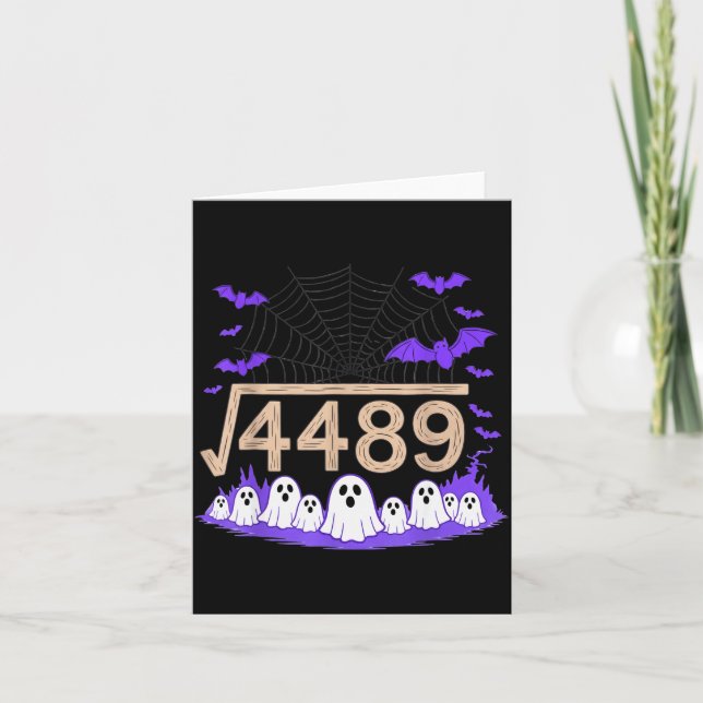 Carte Funny 67 Meme Math Teacher 6 7 Halloween Square Ro (Devant)