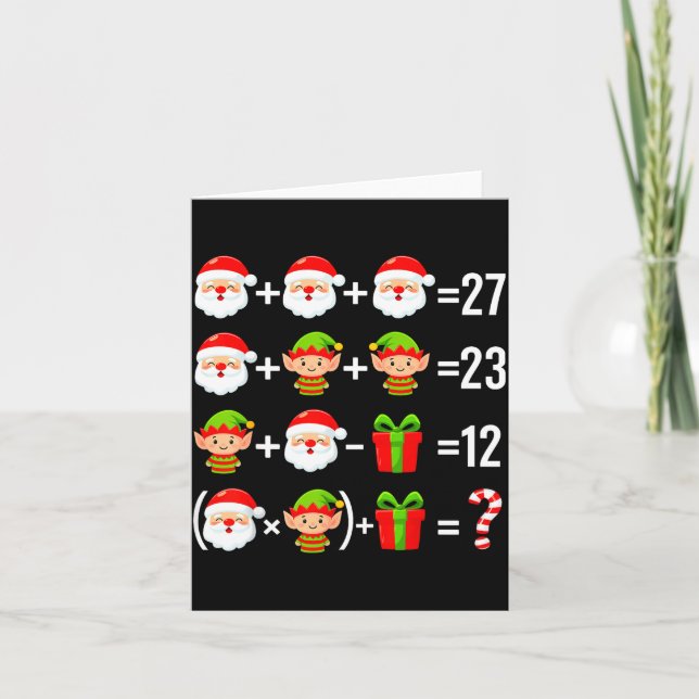 Carte Funny 67 Meme Santa Math Teacher Christmas Six Sev (Devant)
