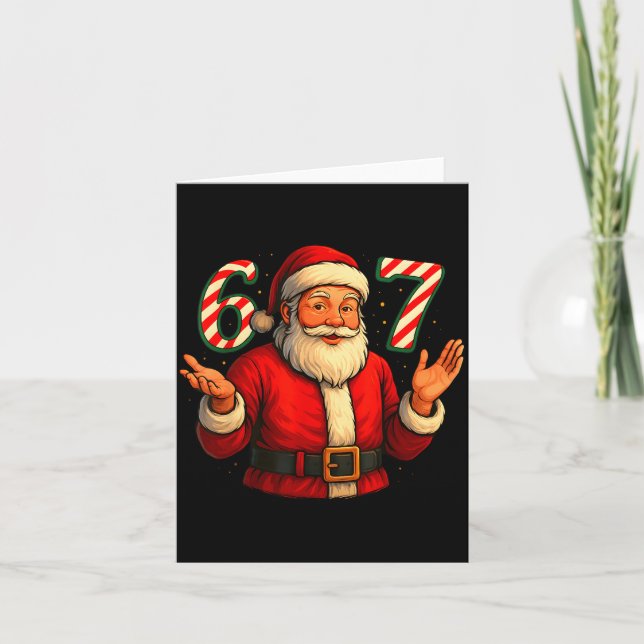 Carte Funny 67 Meme Santa Style Christmas 6 7  (Devant)