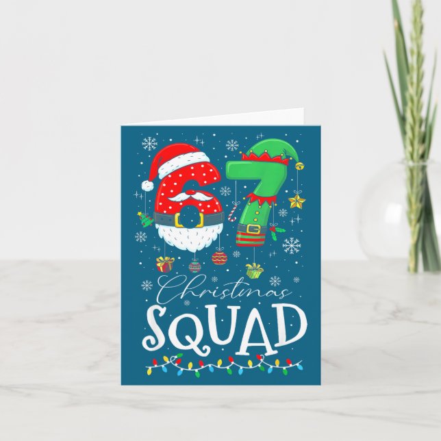 Carte Funny 67 Six Seven Crew Meme Christmas Squad 6 7 S (Devant)