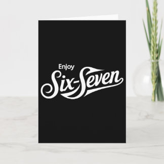 Carte Funny 67 Six Seven Mème T-tee Pour Amateurs d'Humo