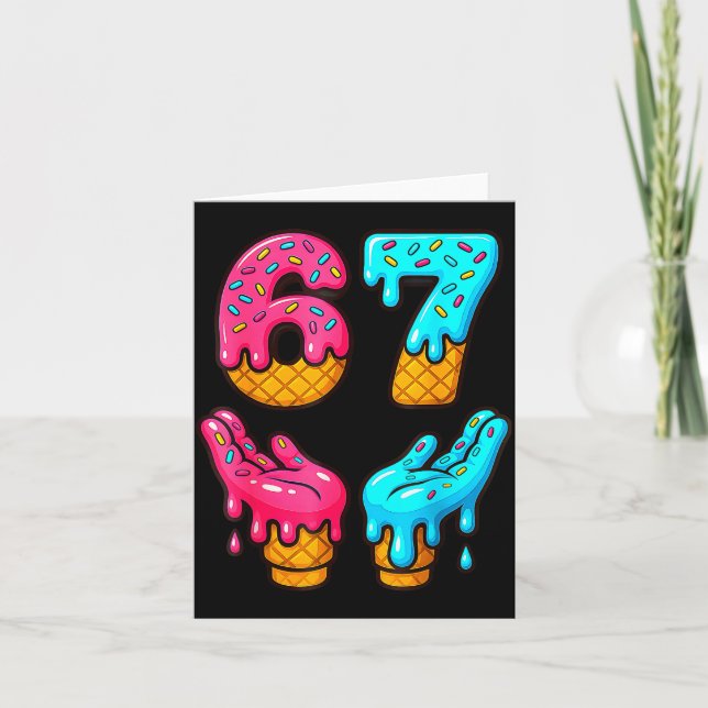 Carte Funny 6 7 67 Six Seven Meme  (Devant)