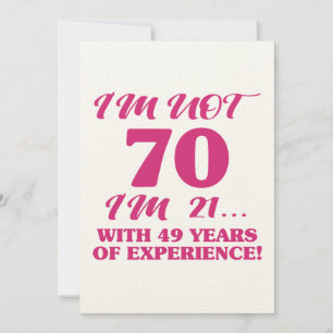 Carte Funny 70e anniversaire