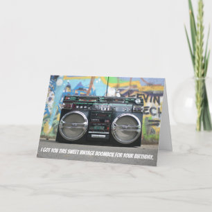 Carte Funny 80 s Boombox Birthday