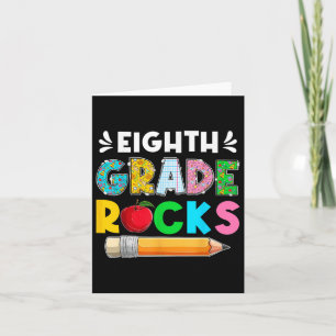 Carte Funny 8E Année Rocks Étudiants Premier Jour De Tel