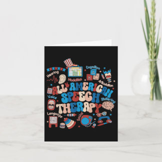 Carte Funny All American Speech Therapy Independence Day