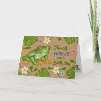 Funny Anniversaire Grenouille Puns Jolie Fleurs Tr