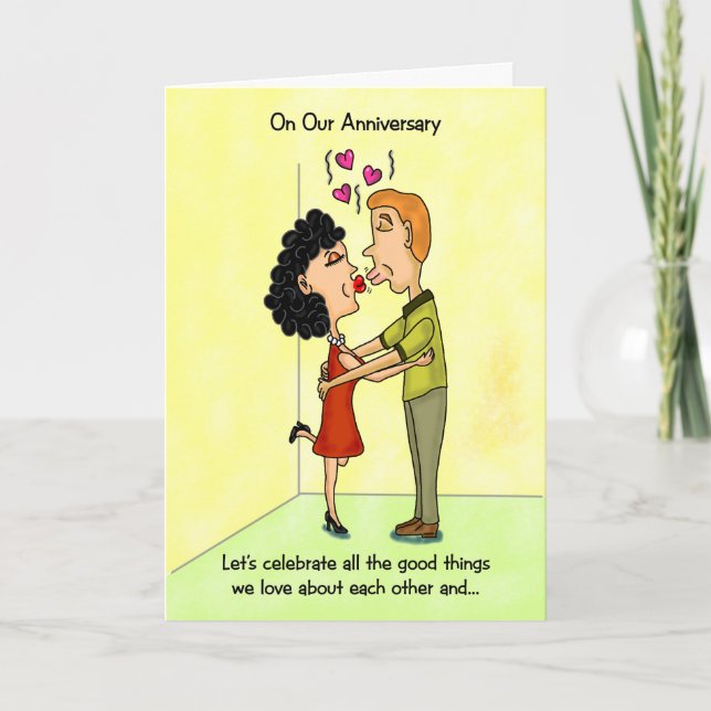 Carte Funny Anniversary Card : Célébrez l'amour (Devant)