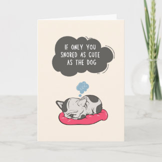 Carte Funny Anniversary Card - Snore comme le chien
