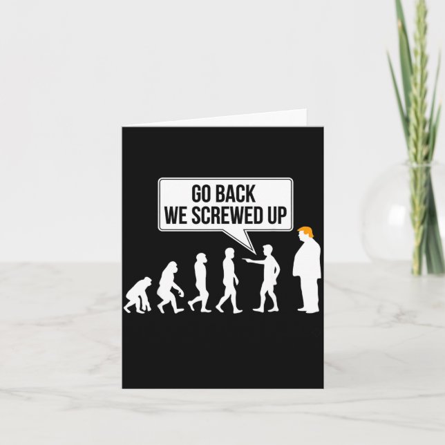 Carte Funny Anti-trump Evolution Litical Humor  (Devant)