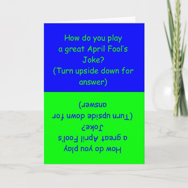 Carte Funny April Fool's Day Joke Card (Devant)