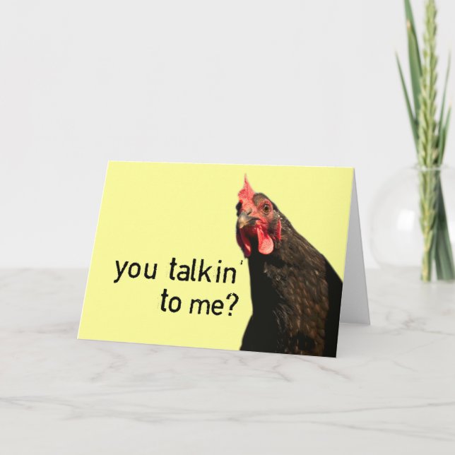 Carte Funny attitude chicken ? (Devant)