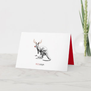 Carte Funny Aussie Rudolf Xmas Card