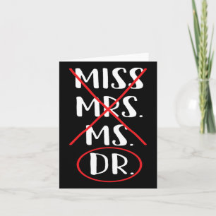 Carte Funny Bachelor Master Doctorat Diplôme Dr Phd