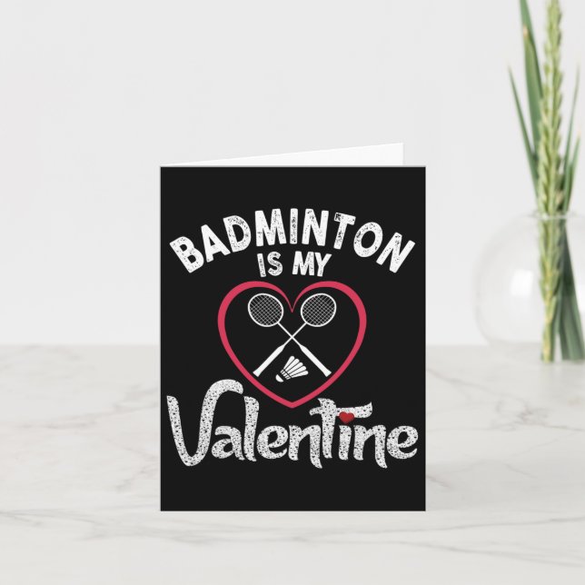 Carte Funny Badminton Est Mon Coach De La Saint-Valentin (Devant)