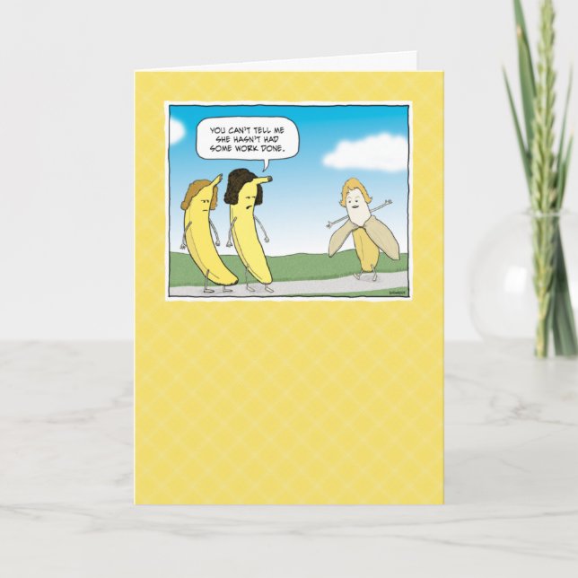 Carte Funny Banana a eu un Anniversaire Peel (Devant)