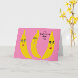 Carte Funny Bananes Romance Valentine Love Anniversaire