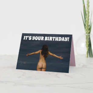 CARTE FUNNY BARE MAIS STREAKING CARD D'ANNIVERSAIRE