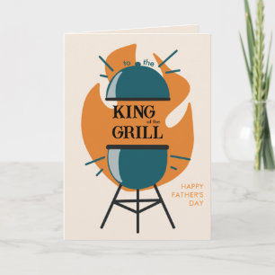 Carte Funny BBBQ King of the Grill Fête des pères