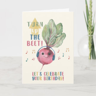 Carte Funny Beet Birthday Card – Turn Up the Beet