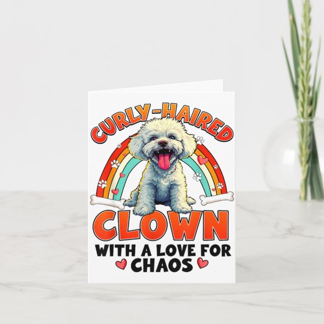 Carte Funny Bichon Frise Design For Dog Lover  (Devant)