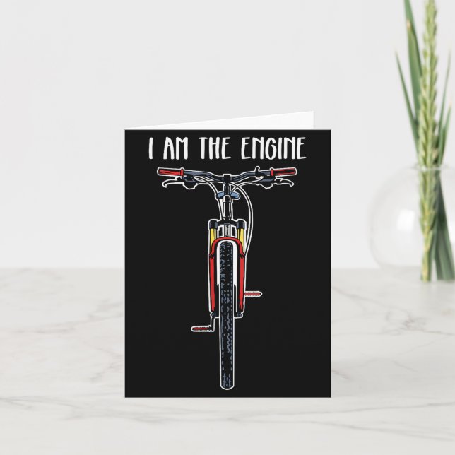 Carte Funny Bicycle I Am The Engine  (Devant)