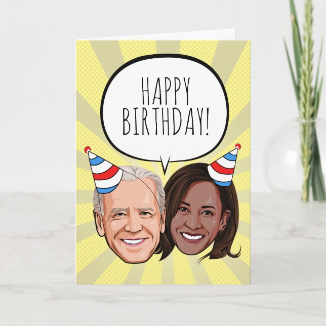 Carte Funny Biden Harris Anniversaire (Devant)
