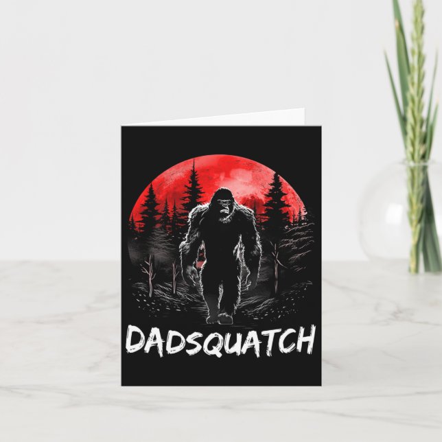 Carte Funny Bigfoot Papa Sasquatch Yeti Fête des pères c (Devant)