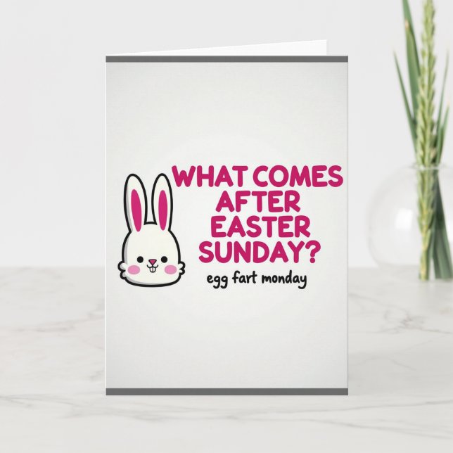 Carte Funny Bunny Joke Card (Devant)