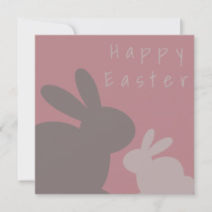 Carte Funny Burgundy Bunny Texte personnalisé