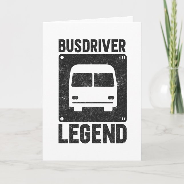 Carte Funny Bus conducteur Legend School Bus (Devant)