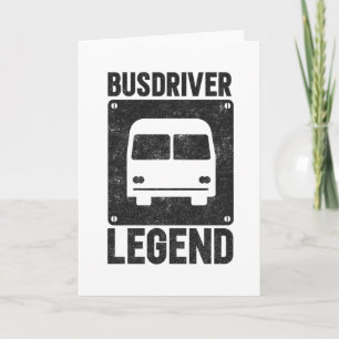 Carte Funny Bus conducteur Legend School Bus