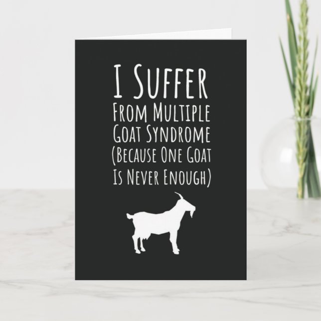 Carte Funny Cards For Goat Owners Pet Farmer Farm Animal (Devant)