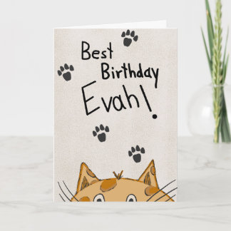 Carte Funny Cat Birthday Card, From the Cat
