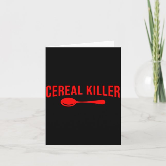 Carte Funny Cereal Killer - Breakfast  (Devant)
